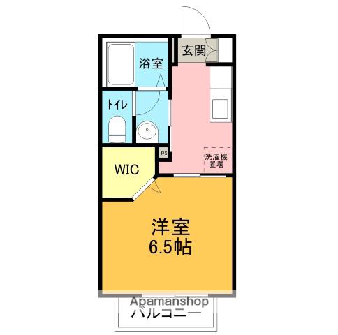 シャーメゾン三崎(1K/2階)の間取り写真