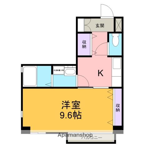 第4カネイ本町ビル(1K/2階)の間取り写真