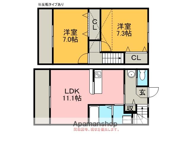 フローレンス(2LDK/1階)の間取り写真