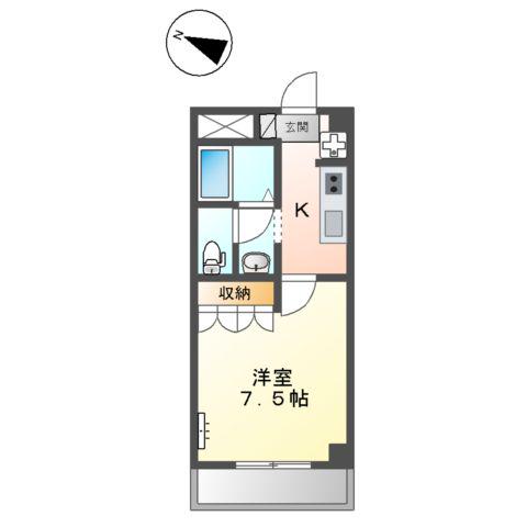 エルアール豊坂(1K/1階)の間取り写真