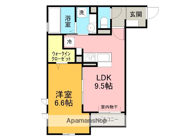 サンレスト A棟(1LDK/2階)の間取り写真