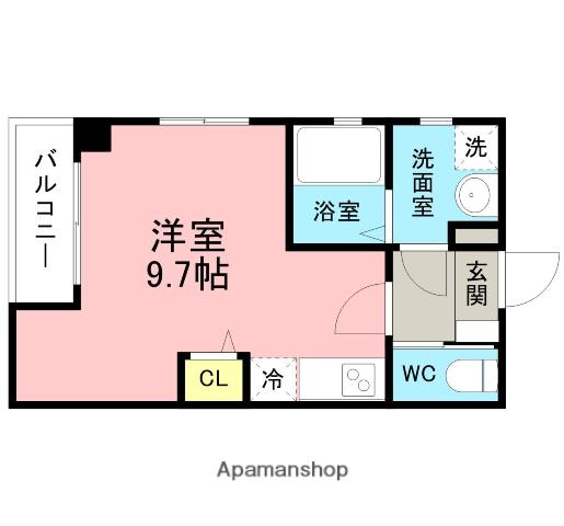 CASA AVENUE OKAZAKI(ワンルーム/3階)の間取り写真