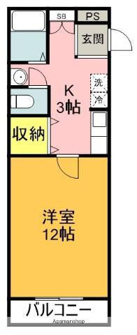 PALETTE-T2(1K/1階)の間取り写真