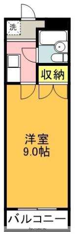 Kマンション(1K/4階)の間取り写真