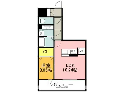 エスペランザ樹(1LDK/2階)の間取り写真