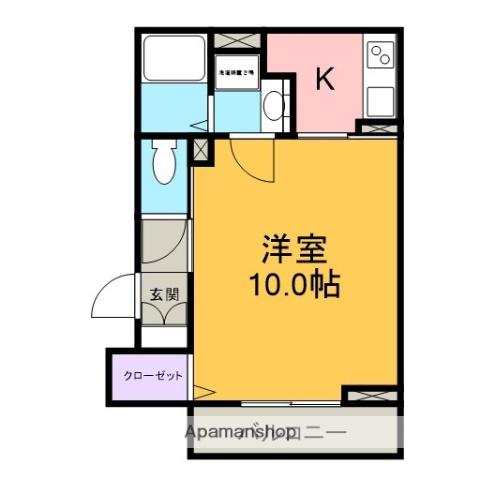 JOYFIRST(1K/2階)の間取り写真