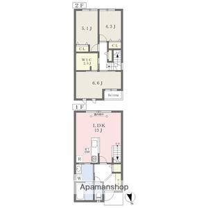 愛知環状鉄道 北岡崎駅 徒歩6分 2階建 新築(3LDK)の間取り写真