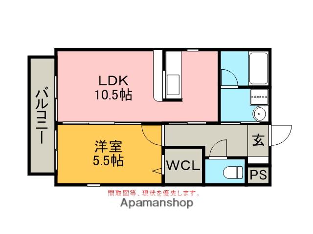 ノア・ルーナⅡ(1SLDK/1階)の間取り写真