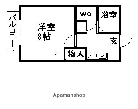 ラシーヌ美津乃(1K/2階)の間取り写真