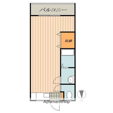 コーポ大文(ワンルーム/3階)の間取り写真
