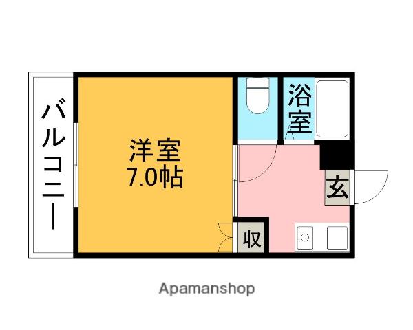 レセンテ馬引(1K/1階)の間取り写真