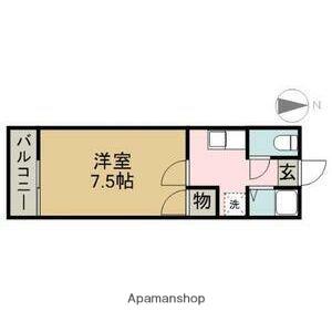 エクシブ浅野(1K/2階)の間取り写真