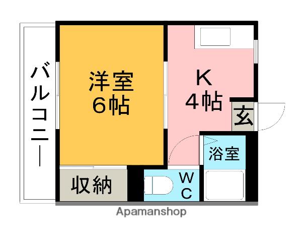 プレミールM(1DK/1階)の間取り写真