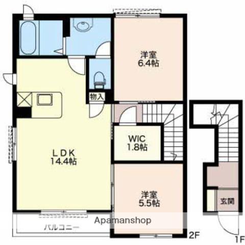 サニーコート(2LDK/2階)の間取り写真