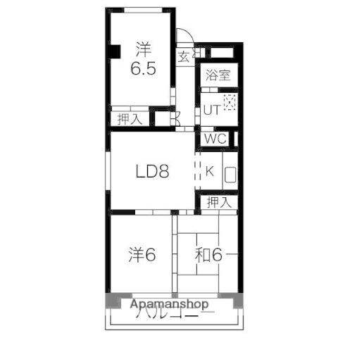 大椿ビルⅢ(3DK/1階)の間取り写真
