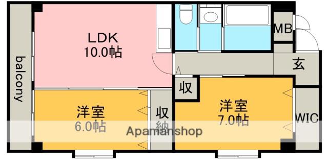 AZ BEANS(2LDK/2階)の間取り写真