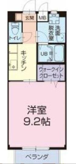 SURPLUS 桜(1K/2階)の間取り写真