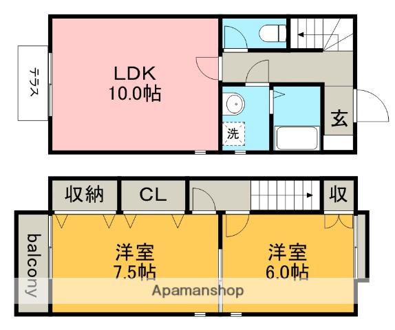 ＤＵＰ猿海道(2LDK)の間取り写真