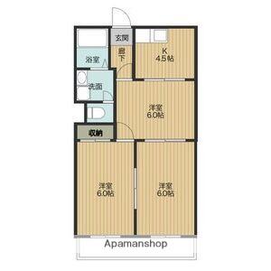 ニューハイムⅢ(3K/3階)の間取り写真