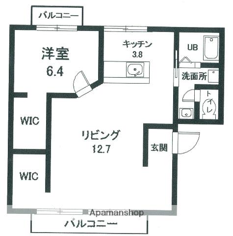 セジュールすえひろ(1LDK/2階)の間取り写真