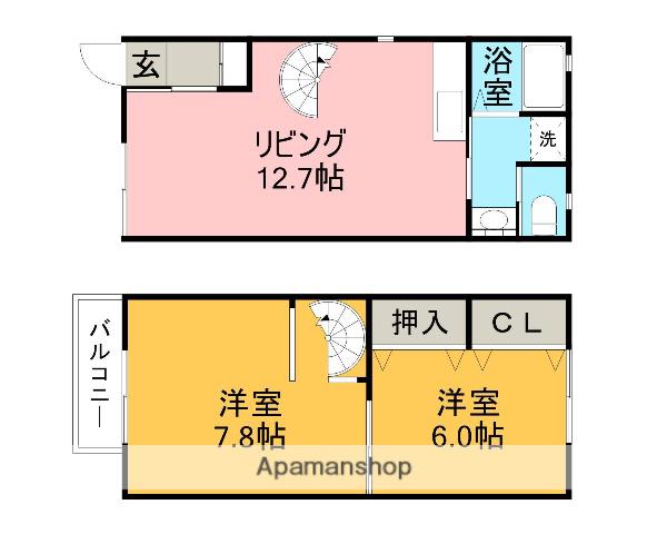 NOVA VILLAGE(2LDK/1階)の間取り写真