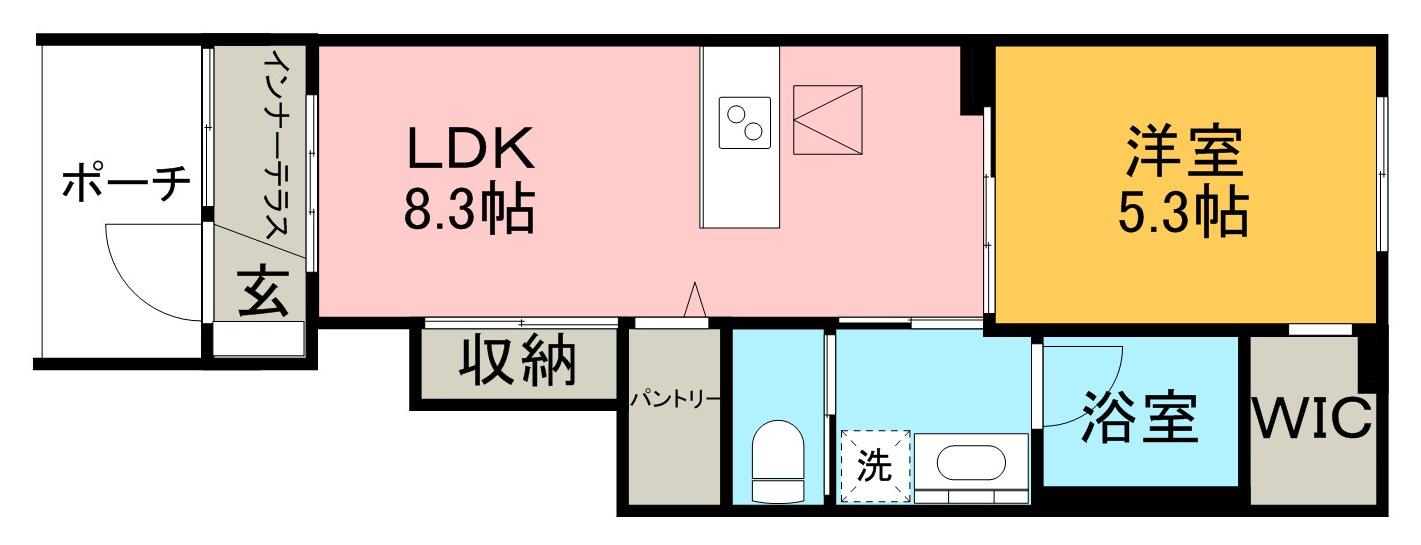 フォレスト・ヴィラ(1LDK/1階)の間取り写真