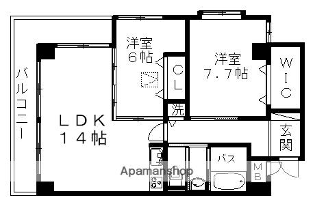 AZ BEANS(2LDK/4階)の間取り写真