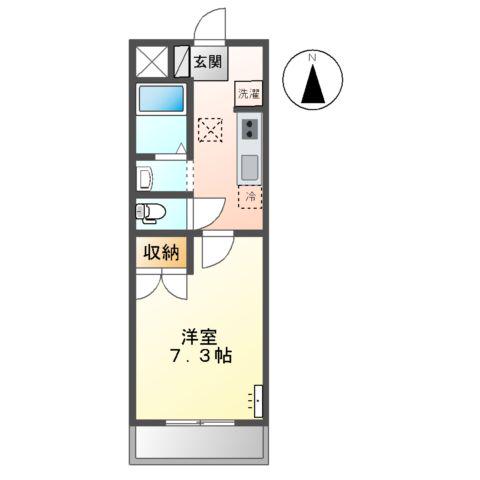 コーポ23(1K/1階)の間取り写真