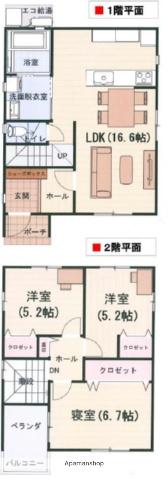 名鉄尾西線 観音寺駅(愛知) 徒歩17分 2階建 築6年(3LDK)の間取り写真