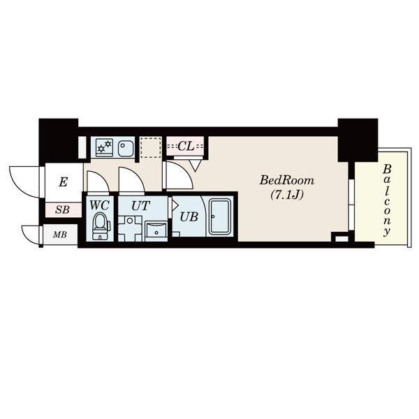 S-RESIDENCE一宮駅前(1K/4階)の間取り写真