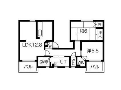 ファティリティ稲沢2号棟(2LDK/3階)の間取り写真