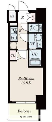 リシュドール一宮本町(1K/4階)の間取り写真