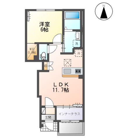 リバーサイド ゆう(1LDK/1階)の間取り写真