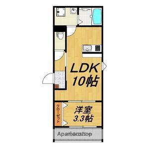 LECOCON一宮Ⅵ(1LDK/3階)の間取り写真