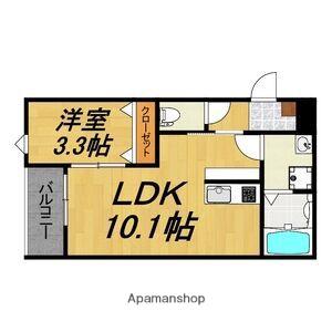 LECOCON一宮Ⅵ(1LDK/1階)の間取り写真