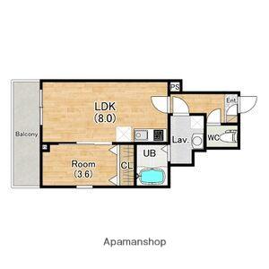 ジーメゾン一宮天王ルクセルク(1LDK/2階)の間取り写真