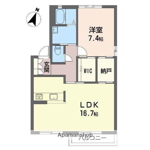 CASABRIGHT(1LDK/2階)の間取り写真