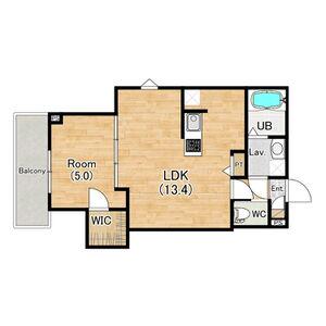 ジーメゾン今伊勢セレナ(1LDK/2階)の間取り写真