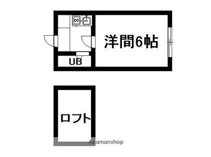コスモ21(ワンルーム/2階)の間取り写真
