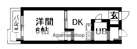 キャッスルシティ城崎(1DK/2階)の間取り写真