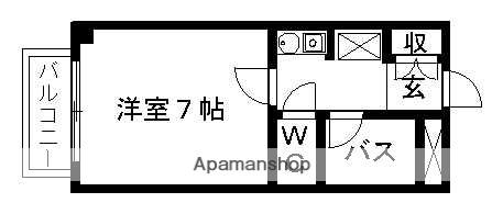 ツリービレッジ(1K/1階)の間取り写真