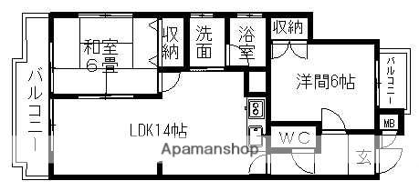 サークルコープ(2LDK/1階)の間取り写真
