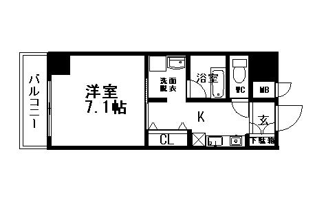 SUN STATE池花(1K/3階)の間取り写真