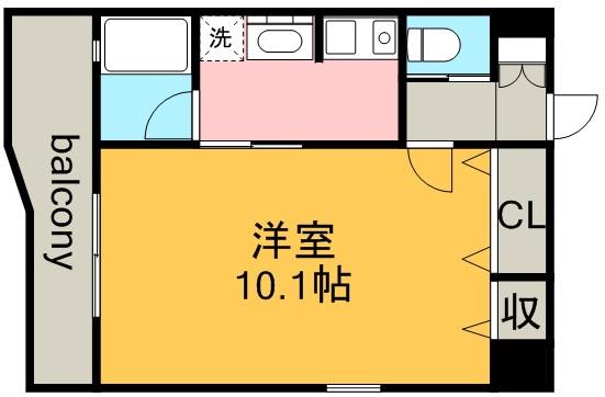 SUN STATE 大曽根(1K/4階)の間取り写真