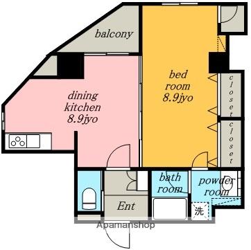 GRAMERCY SHIROMI-DORI(1LDK/5階)の間取り写真