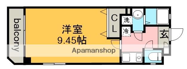 コンフォ清水(1K/2階)の間取り写真