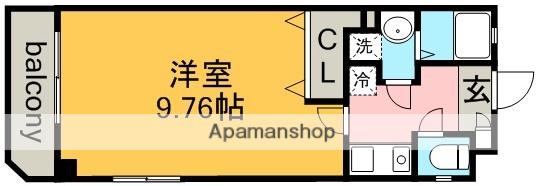 コンフォ清水(1K/2階)の間取り写真