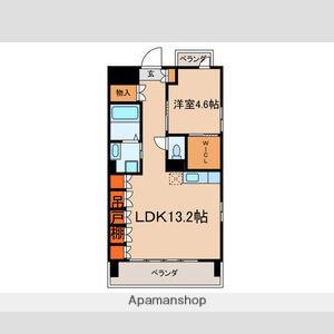 ペルル清華(1LDK/3階)の間取り写真