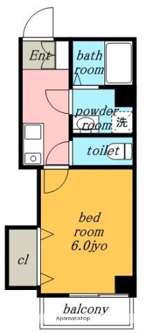 吉田ビル(1K/3階)の間取り写真