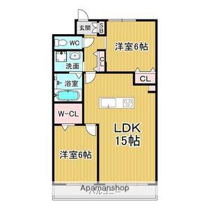 リアライズ若鶴(2LDK/5階)の間取り写真